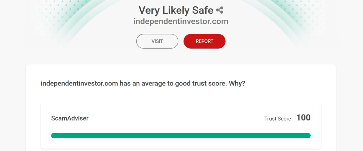 Independent Investor on ScamAdviser