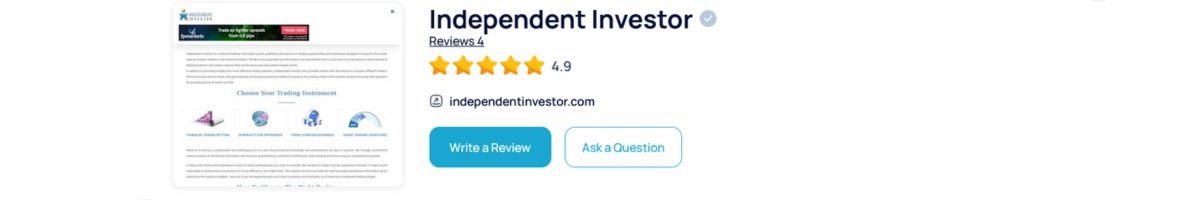 Independent Investor on SmartCustomer (sitejabber)