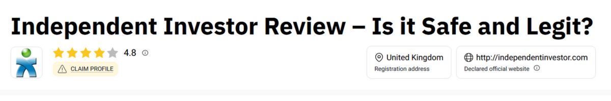 Independent Investor on Traders Union