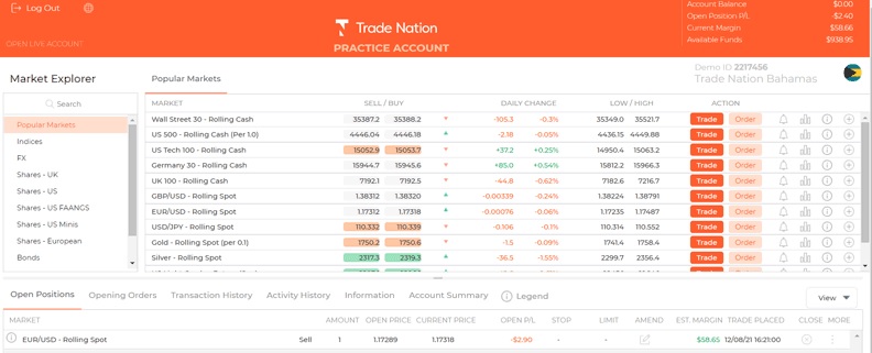 tradenation platform